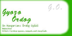 gyozo ordog business card